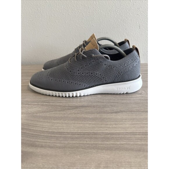 Cole Haan Mens Zerogrand Stitchlite Wingtip Oxford Shoes Gray C27947 Size 10.5 M - Picture 1 of 11